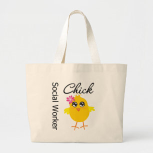 ソーシャルワーカーのひよこ ラージトートバッグ