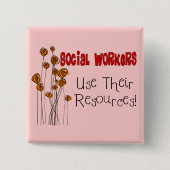 ソーシャルワーカーのギフトおよびTシャツ 缶バッジ (正面)