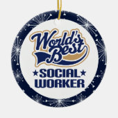 ソーシャルワーカーのギフトのオーナメント セラミックオーナメント (正面)