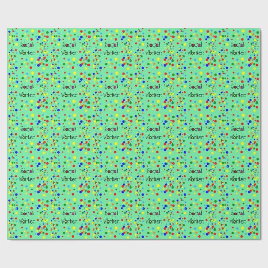 ソーシャルワーカーのギフトラッピング紙 ラッピングペーパー (フラット)