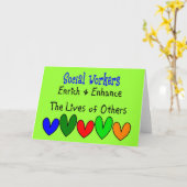 ソーシャルワーカーのギフト カード (黄色い花)