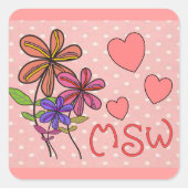 ソーシャルワーカーのギフト スクエアシール (正面)