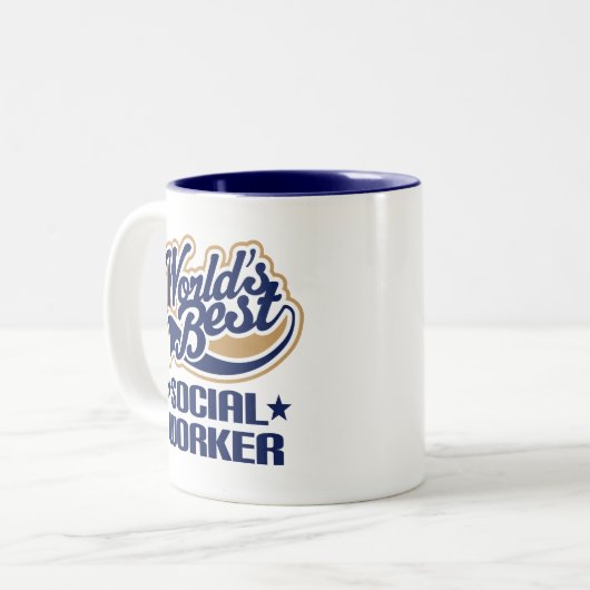 ソーシャルワーカーのギフト ツートーンマグカップ (正面左)