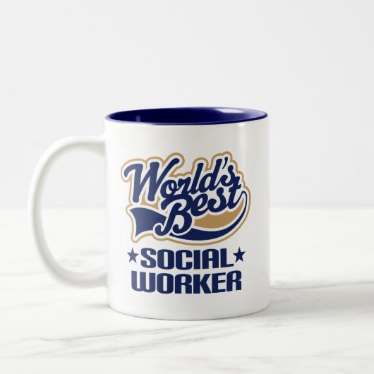 ソーシャルワーカーのギフト ツートーンマグカップ (左)