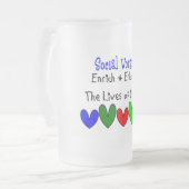 ソーシャルワーカーのギフト フロストグラスビールジョッキ (正面左)