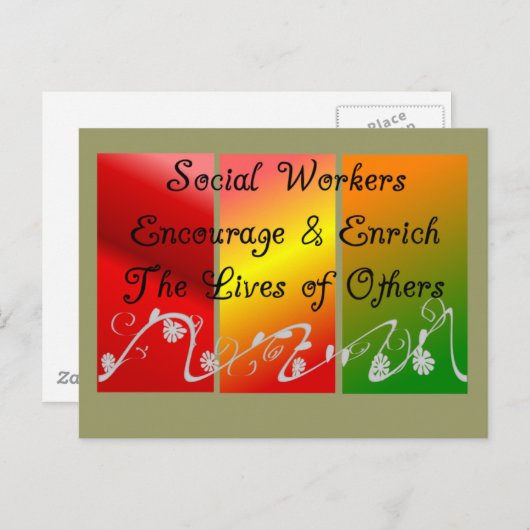ソーシャルワーカーのギフト ポストカード (正面/裏面)