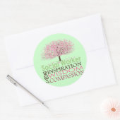 ソーシャルワーカーのギフト ラウンドシール (封筒)