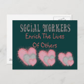 ソーシャルワーカーのギフト「他者の生活を豊かにする」 ポストカード (正面/裏面)