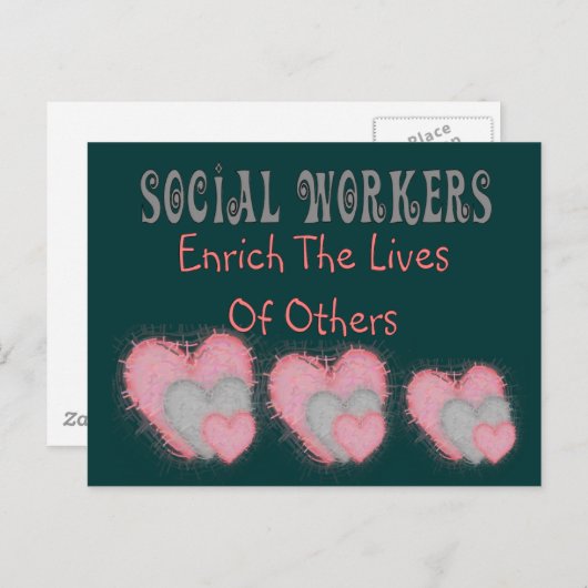 ソーシャルワーカーのギフト「他者の生活を豊かにする」 ポストカード (正面/裏面)