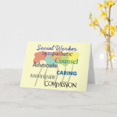 ソーシャルワーカーのグリーティングカード カード (黄色い花)