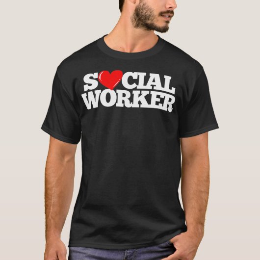 ソーシャルワーカーのソーシャルワーク Tシャツ (正面)