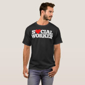 ソーシャルワーカーのソーシャルワーク Tシャツ (正面フル)