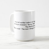 ソーシャルワーカーのマグ コーヒーマグカップ (正面左)
