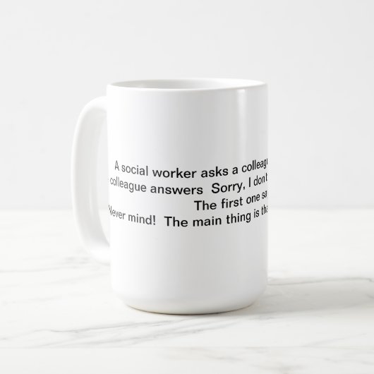 ソーシャルワーカーのマグ コーヒーマグカップ (正面左)