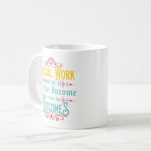 ソーシャルワーカーのマグ-社会事業のユーモアのコーヒー・マグ コーヒーマグカップ (正面左)