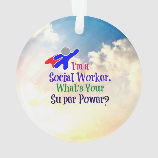 ソーシャルワーカーのユーモア オーナメント (裏面)