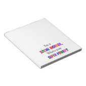 ソーシャルワーカーのユーモア ノートパッド (アングル)