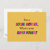 ソーシャルワーカーのユーモア ポストカード (正面/裏面)