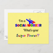 ソーシャルワーカーのユーモア ポストカード (正面/裏面)