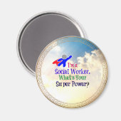 ソーシャルワーカーのユーモア マグネット (正面/裏面)