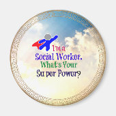 ソーシャルワーカーのユーモア マグネット (正面)