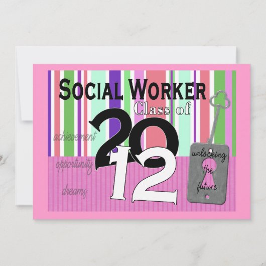 ソーシャルワーカーの卒業の招待状2012年 招待状 (正面)