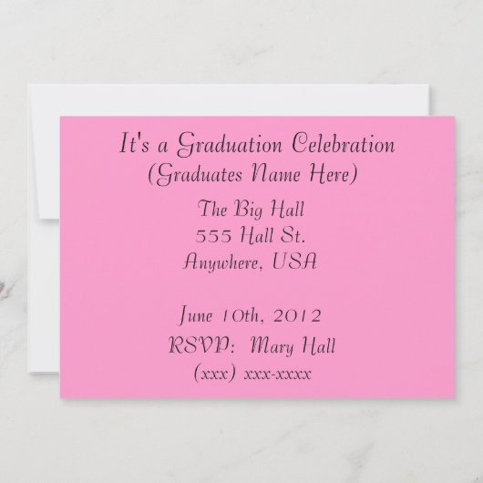 ソーシャルワーカーの卒業の招待状2012年 招待状 (裏面)