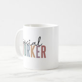 ソーシャルワーカーの卒業感謝のギフト コーヒーマグカップ (正面左)