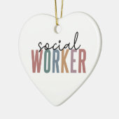 ソーシャルワーカーの卒業感謝のギフト セラミックオーナメント (左)