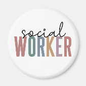 ソーシャルワーカーの卒業感謝のギフト マグネット (正面)