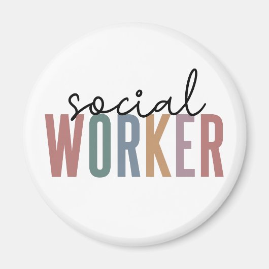 ソーシャルワーカーの卒業感謝のギフト マグネット (正面)