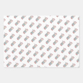 ソーシャルワーカーの卒業感謝のギフト ラッピングペーパーシート (正面2)