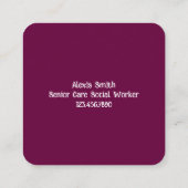 ソーシャルワーカーの名刺 スクエア名刺 (裏面)
