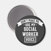 ソーシャルワーカーの声を使用しない マグネット (正面/裏面)