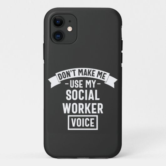 ソーシャルワーカーの声を使用しない Case-Mate iPhoneケース (裏面)