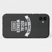 ソーシャルワーカーの声を使用しない Case-Mate iPhoneケース (裏面(横))