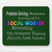 ソーシャルワーカーの専門の義務のデザイン マウスパッド (正面)