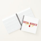 ソーシャルワーカーの強い赤金ゴールド ノートブック (内部)