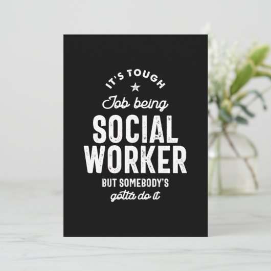 ソーシャルワーカーの役職のギフト サンキューカード (スタンド正面)