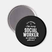 ソーシャルワーカーの役職のギフト マグネット (正面/裏面)