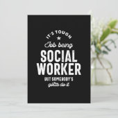 ソーシャルワーカーの役職のギフト 招待状 (スタンド正面)
