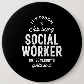 ソーシャルワーカーの役職のギフト 缶バッジ (正面)