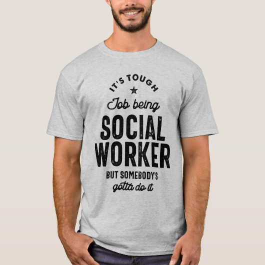 ソーシャルワーカーの役職のギフト Tシャツ (正面)
