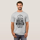 ソーシャルワーカーの役職のギフト Tシャツ (正面フル)