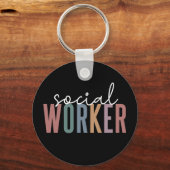ソーシャルワーカーの感謝と卒業祝い キーホルダー (正面)