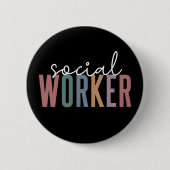 ソーシャルワーカーの感謝と卒業祝い 缶バッジ (正面)