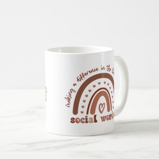 ソーシャルワーカーの感謝の卒業式の贈り物 コーヒーマグカップ (正面右)