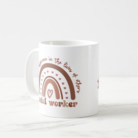 ソーシャルワーカーの感謝の卒業式の贈り物 コーヒーマグカップ (正面左)