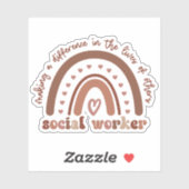 ソーシャルワーカーの感謝の卒業式の贈り物 シール (シート)