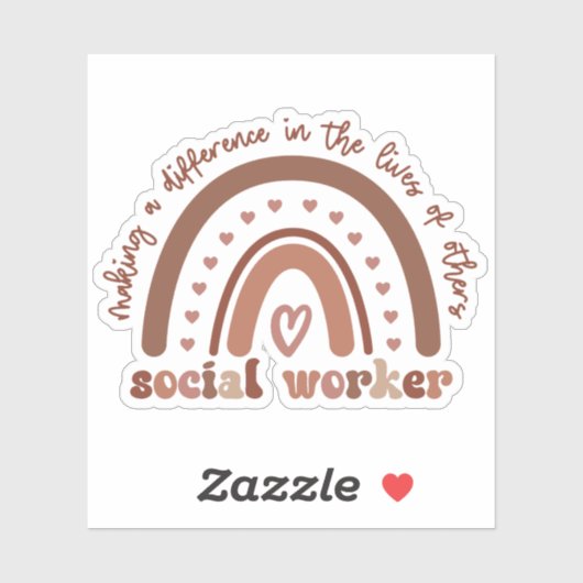 ソーシャルワーカーの感謝の卒業式の贈り物 シール (シート)